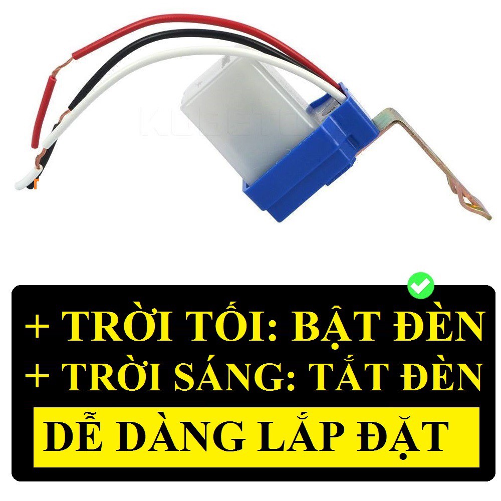 Công tắc cảm biến ánh sáng AS10 AC220V 10A bật đèn khi trời tối tắt đèn khi trời sáng có hướng dẫn lắp đặt