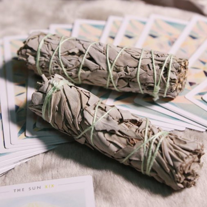 Xô Thơm (White Sage) Thanh Tẩy Bài Tarot &amp; Làm Sạch Đá Phong Thủy l XÔ THƠM THANH TẨY