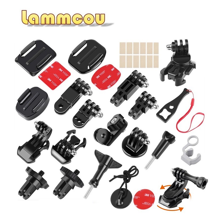 Khóa chữ J LAMMCOU gắn tháo giá đỡ ba chân nhanh chóng thích hợp cho phụ kiện máy ảnh hành động Gopro Hero 9 8 7 Osmo