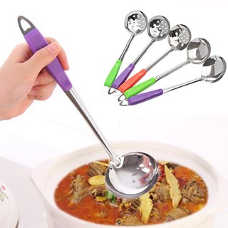 Muỗng múc canh inox cán nhựa chống nóng S4L33T12-18