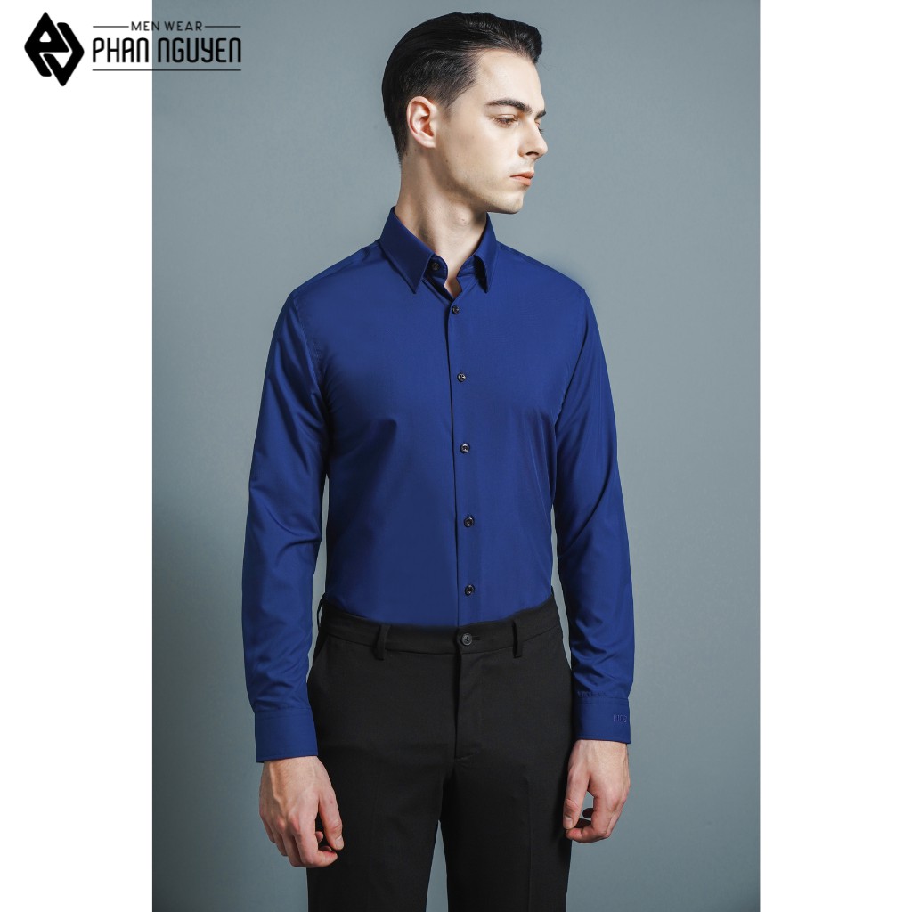 Áo sơ mi nam dài tay PHAN NGUYỄN chất liệu micro modal hạn chế nhăn nhàu, giảm nhiệt ngăn tia UV SMD.1101-1104 | BigBuy360 - bigbuy360.vn