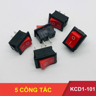 5 công tắc bập bênh KCD1-101 2 chân ON-OFF 10-125VAC 6A-250VAC - LK0174