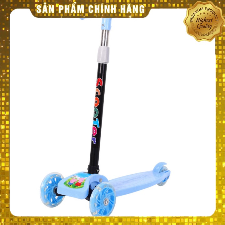 Xe Trượt Scooter 💝 BÁN GIÁ GỐC 💝 Xe Scooter Cao Cấp Cho Bé 2-8 Tuổi 3 Bánh Có Đèn LED Gấp Gọn Bền Đẹp HOT