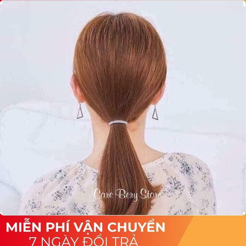 Set 100 dây buộc tóc có túi zip đủ màu