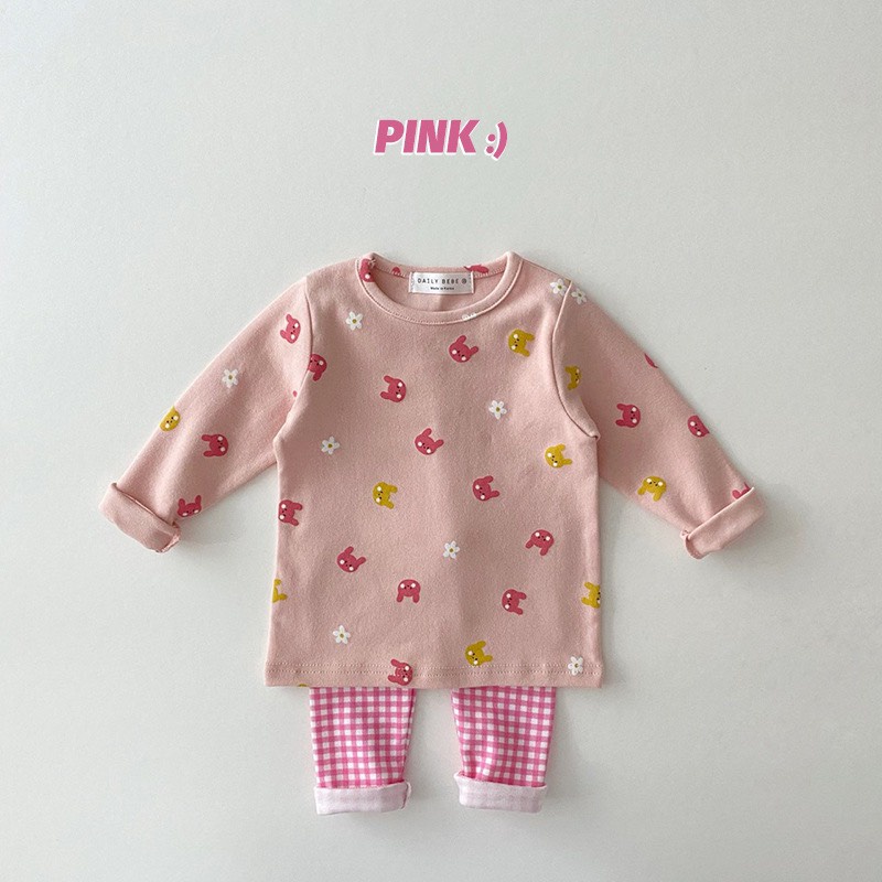Set quần áo thu đông trẻ em họa tiết màu sắc phong cách Hàn quốc, chất cotton mềm mịn