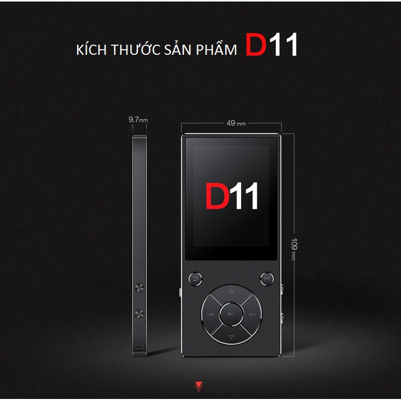 Máy Nghe Nhạc MP3 Bluetooth Ruizu D11 Bộ Nhớ Trong 8GB
