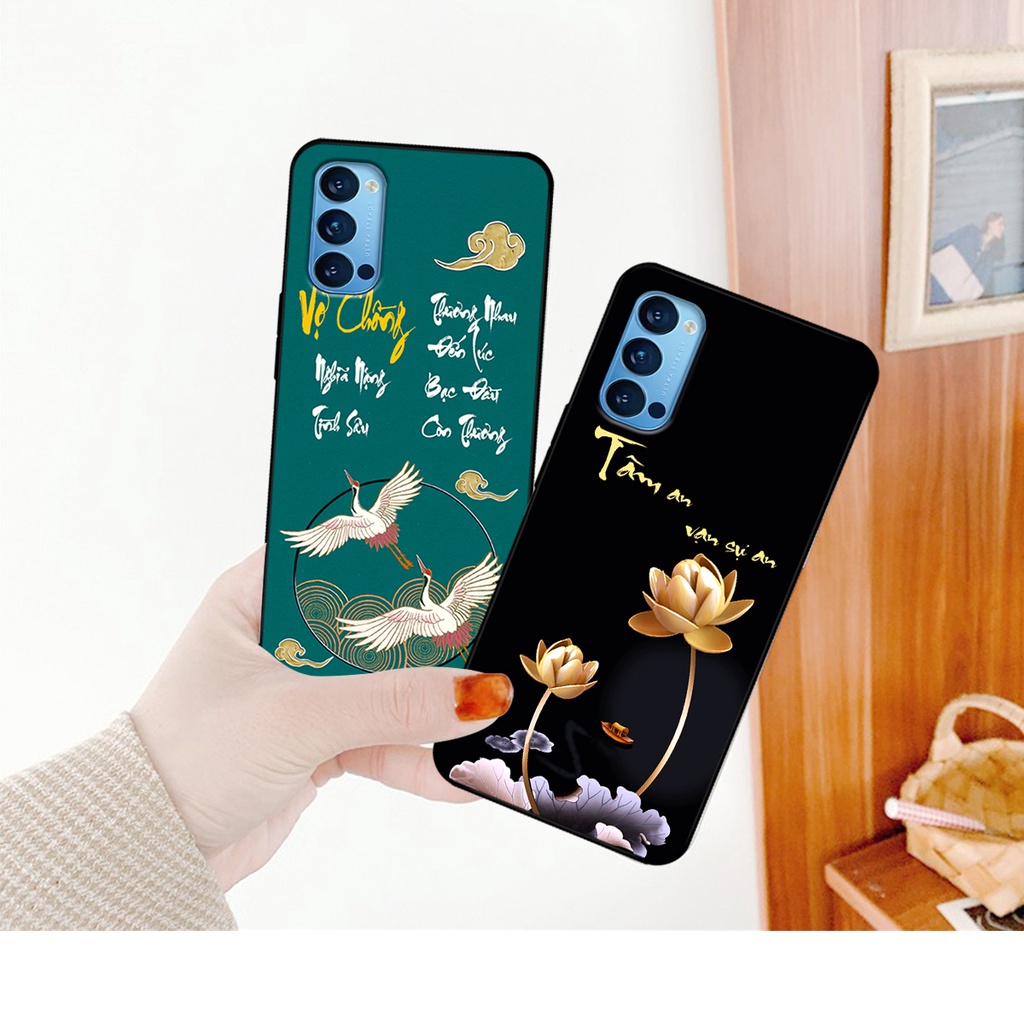 Ốp lưng Oppo Reno 4 - Reno 4 Pro - Reno4 - Reno4 Pro in hình phong cách chữ thư pháp cha mẹ, tài lộc