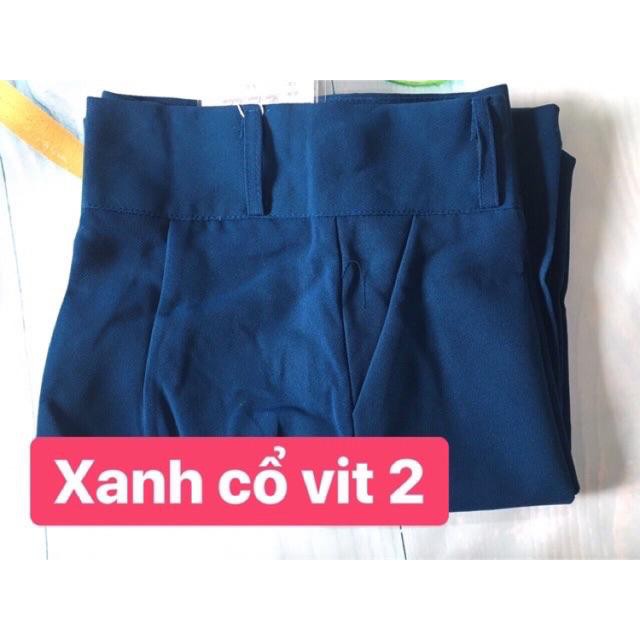 quần ống rộng cạp siêu cao 2 khuy cúc khóa chất mưa vitex