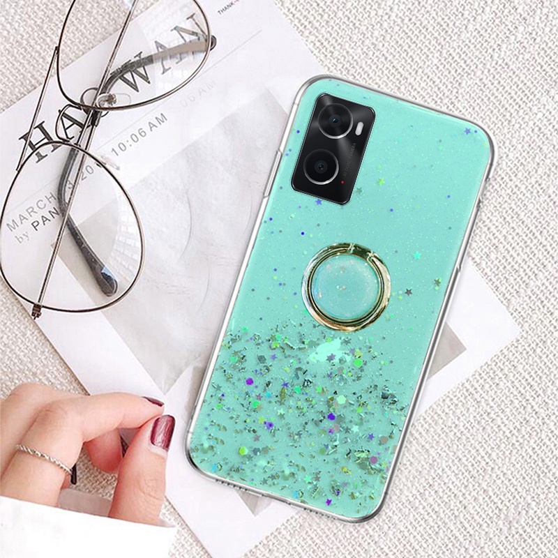 Ốp Điện Thoại Trong Suốt Chống Sốc Đính Kim Tuyến Cho OPPO A57 5G A96 A95 A94 A36 A76 A15 A15S A53 A16 A16S A54 Reno 7