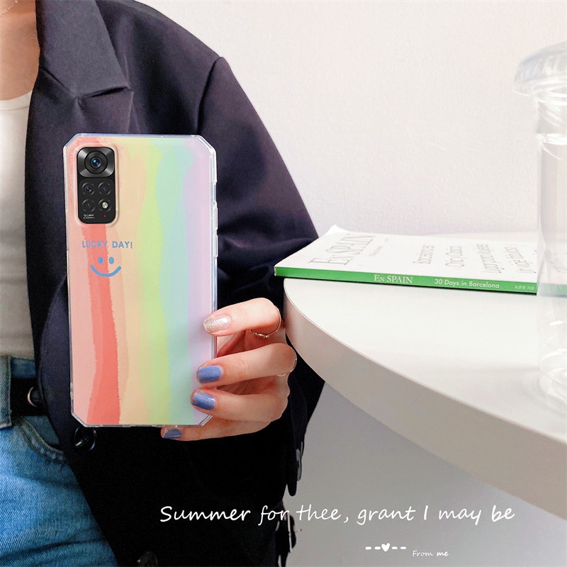 Ốp Điện Thoại Mềm Họa Tiết Cầu Vồng Cho Xiaomi 11 Lite 11T Redmi Note 11 11s 10 10s 8 9 9s K40 Pro Max Poco F3 M4 Pro 5G