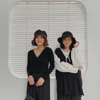 STARROOM Áo len cổ V #99940( xanh green / đen / xanh navy/be)