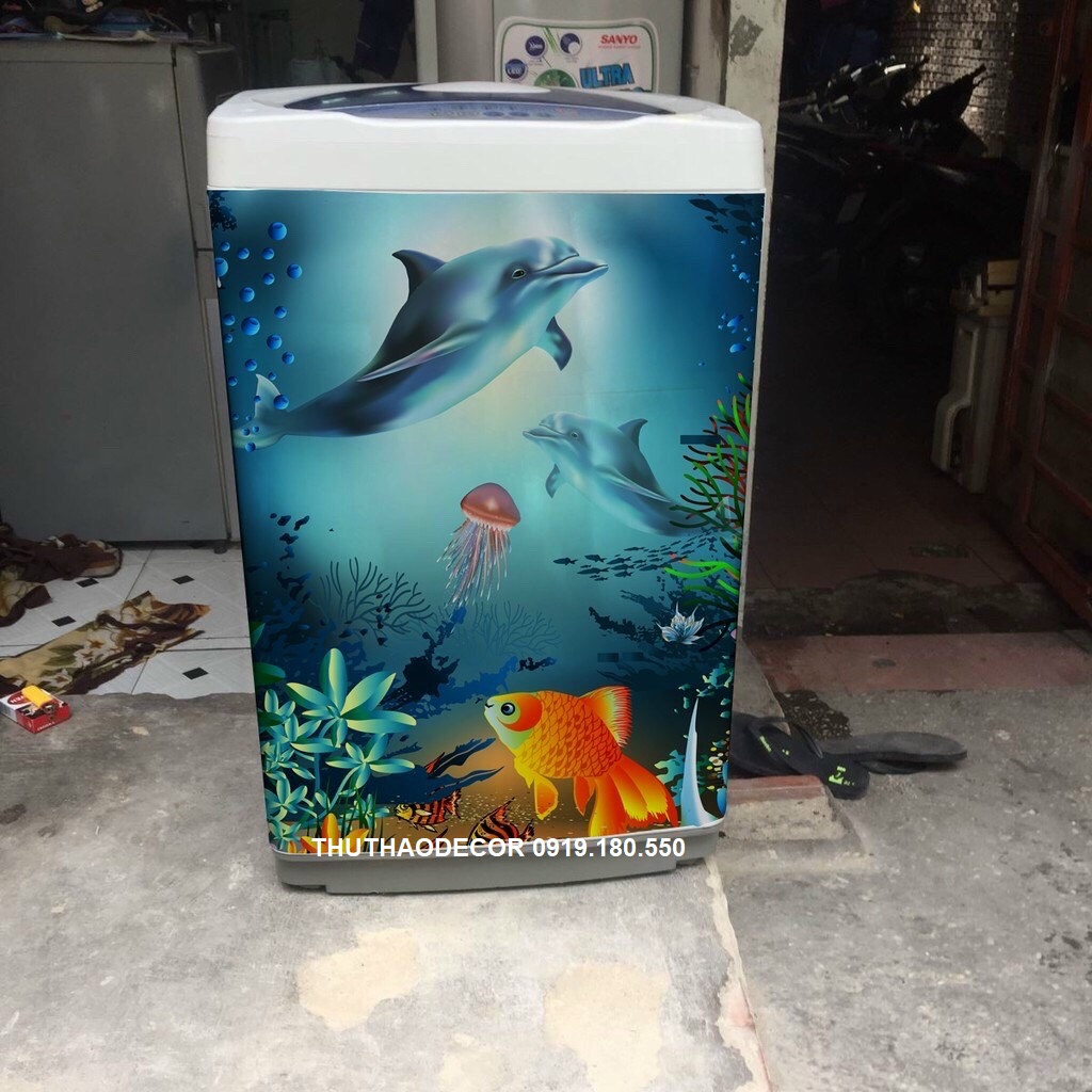 DECAL DÁN TỦ LẠNH mini loại nhỏ KHỔ 60x90 cm - Decal trang trí - TỔNG HỢP P.1