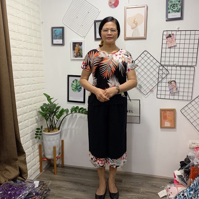 Bộ Lanh Trung Niên Việt Thắng Quần Ống RộngBo Lanh Tole Trung nien cho Me