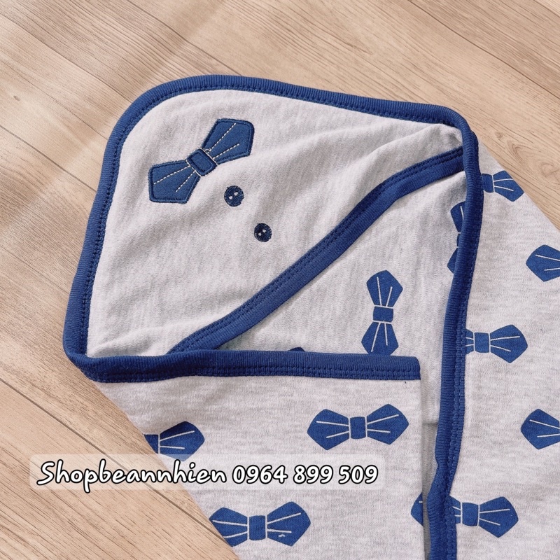 Choàng ủ có nón little - Choàng xô muslin bessla