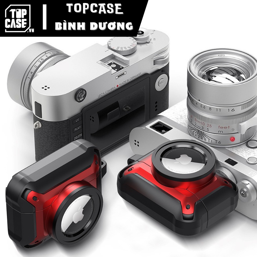 Case Airpods -Vỏ bảo vệ tai nghe Airpods 1/2/3/Pro và  Airtag 2 in 1 chống sốc,công tắc kèm móc khoá- TOPCASE BÌNH DƯƠNG