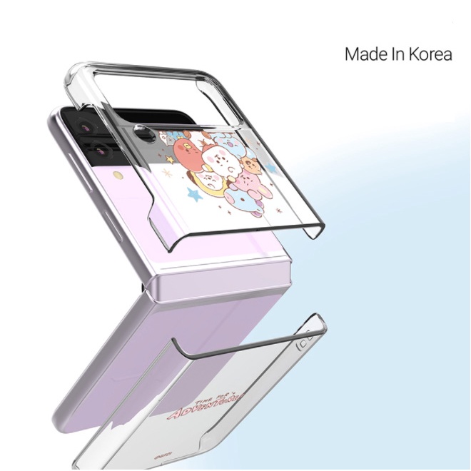 Bao da điện thoại BT21 mỏng trong suốt cho Z Flip 3 / Z Flip3 5G / Z Flip 4 / Z Flip4 5G