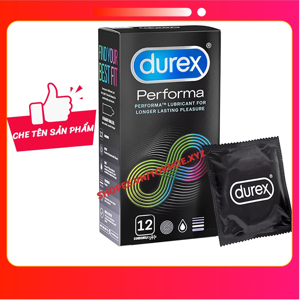 Bao cao su Durex Performa Yêu bền lâu 12 chiếc