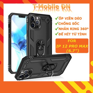 Ốp lưng iPhone 12 12 mini 12 Pro Max 🔥𝐅𝐑𝐄𝐄𝐒𝐇𝐈𝐏🔥 Ốp chống sốc 2 lớp kèm nhẫn iring làm giá đỡ