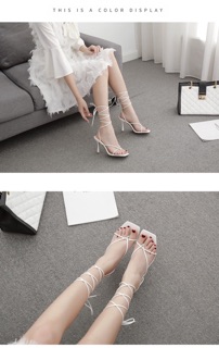 (SẴN) GIÀY CAO GÓT ĐAN DÂY CHÉO CAO 9.5CM