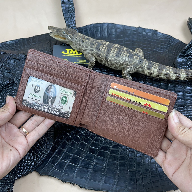 Ví Nam Da Cá Sấu Thật Da Gù Nguyên Con Cao Cấp ST020 Nhiều Màu Lựa Chọn Bảo Hành Da 24 Tháng Full Hộp Tặng Kèm Móc Khóa