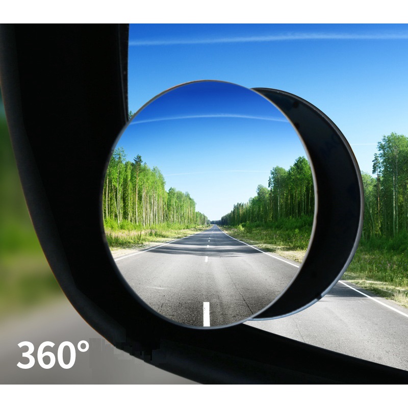2 chiếc Gương cầu lồi gắn kính chiếu hậu xóa điểm mù xe ô tô đường kính 5 cm xoay 360 độ