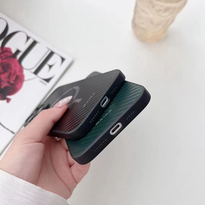 Ốp Điện Thoại PC Mỏng Nhẹ Họa Tiết Sợi Carbon Chống Va Chạm Cho iPhone 11 Pro Max 14 Pro Max 13 Pro Max 12 Pro Max