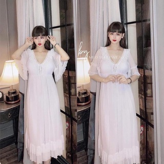 BỘ MẶC NHÀ RETRO PHONG CÁCH TIỂU THƯ