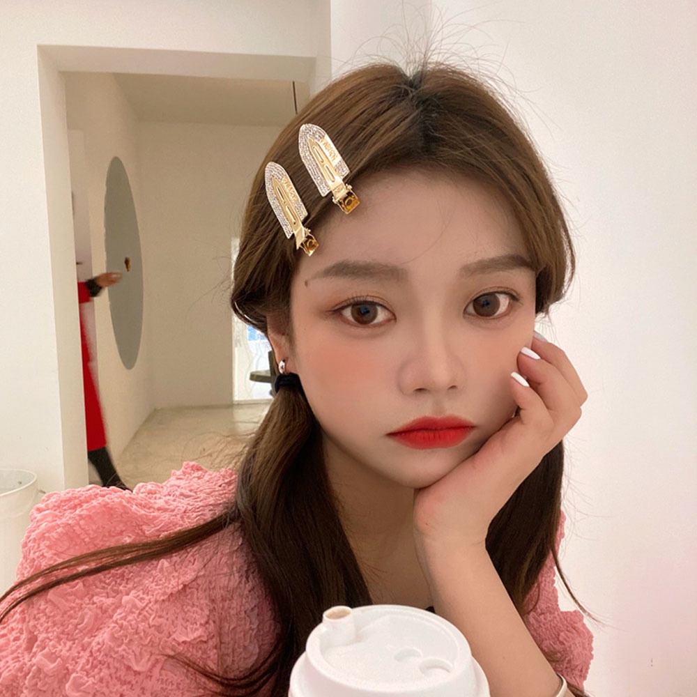 1 Kẹp Tóc Mỏ Vịt Đính Đá Lấp Lánh Thời Trang Cho Nữ