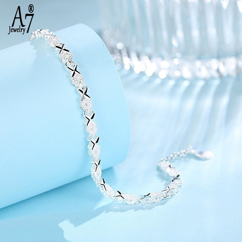 Vòng tay bạc 925 thiết kế mới đơn giản sáng tạo thời trang phong cách Hàn Quốc xinh xắn cho nữ