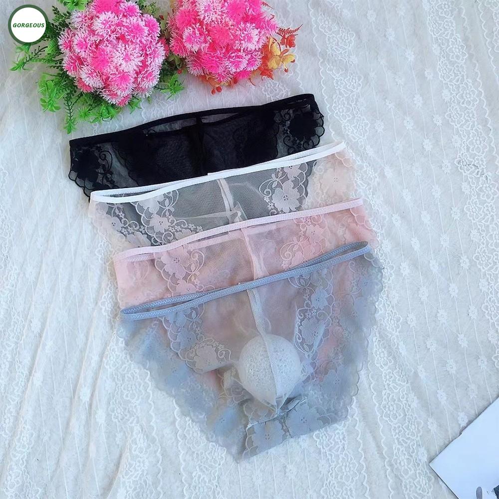 Quần lót nam phối vải ren thoáng khí thoải mái