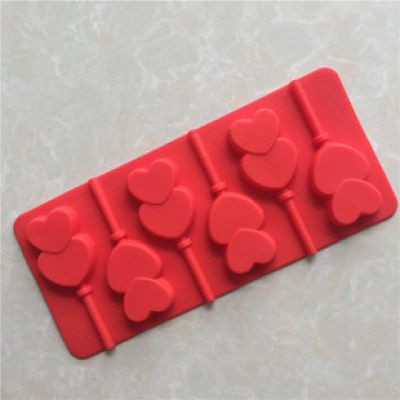 Khuôn silicone que kẹo trái tim.