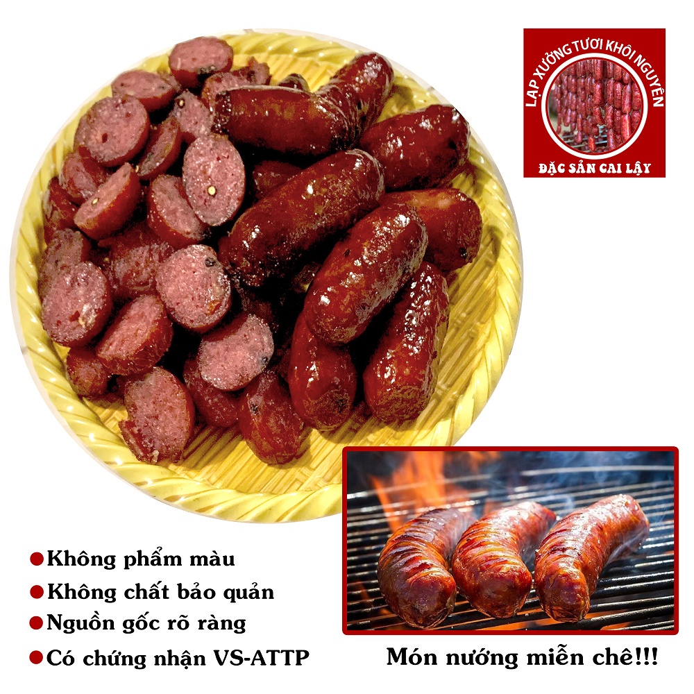 Lạp xưởng, lạp xưởng tươi truyền thống 80% nạc 500gr
