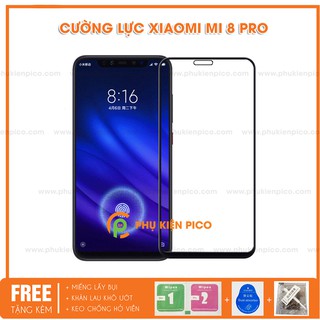 Cường lực Mi 8 Pro full viền không tai thỏ - Kính cường lực Xiaomi Mi 8 Pro full viền độ cứng 9H