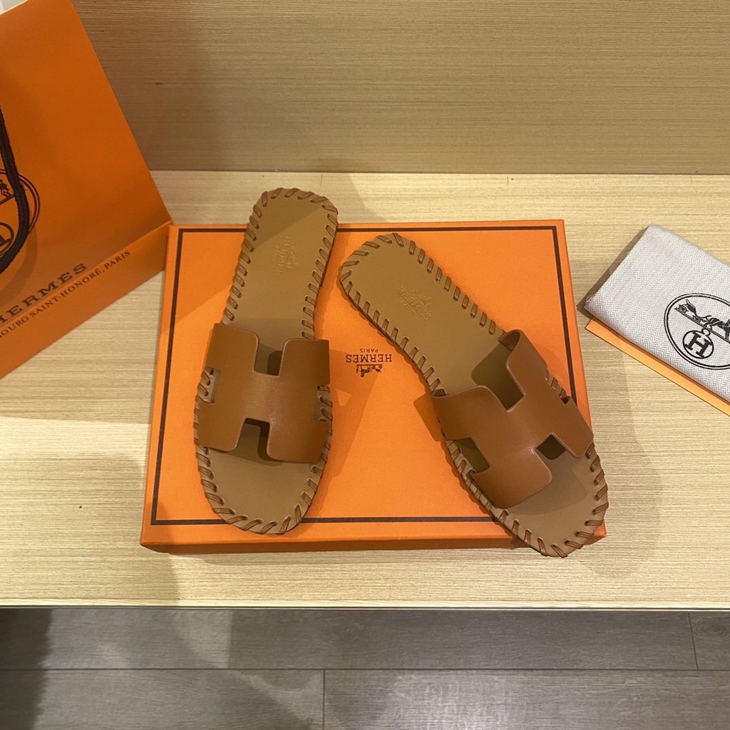 Hàng Có Sẵn Giày Lười Da Cừu Dệt Thủ Công Phong Cách HERME Mới Dành Cho Nữ MHS1 P37G