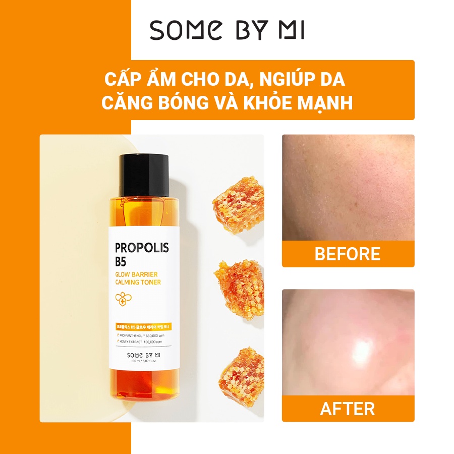 Nước Hoa Hồng Dưỡng Ẩm Và Phục Hồi Da Some By Mi Propolis B5 Glow Barrier Calming Toner 150ml