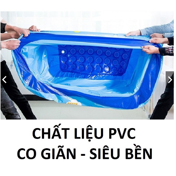 [ Bảo hành 12 tháng ] Bể bơi  phao bơi (hồ bơi) 3 tầng từ 1.5m - 2.1m thương hiệu Intime hình CHỮ NHẬT