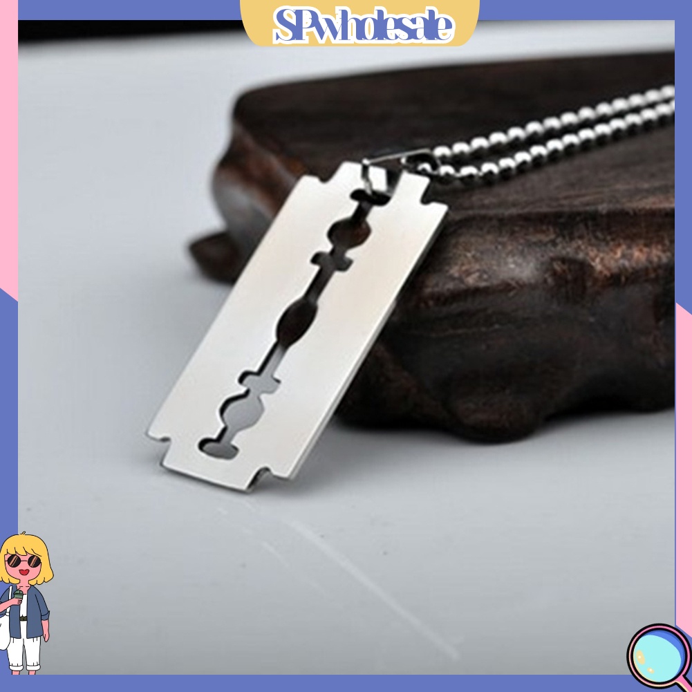 [SPwholesale] Vòng cổ Thép Titan Mặt Hình Lưỡi Dao Thời Trang Cho Nam