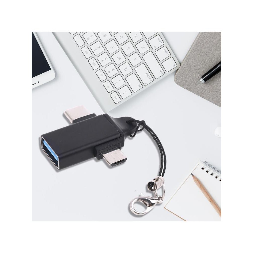 Bộ chuyển đổi OTG female bằng nhôm micro USB type C đa năng cho điện thoại di động/ máy tính bảng