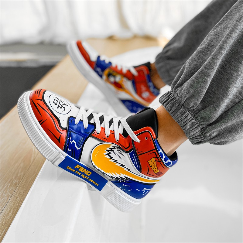 Giày Sneaker Cổ Cao Thoải Mái Thiết Kế Hình Anime Dragon Ball Son Goku Thời Trang Mới Cho Nam