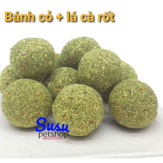 Bánh cỏ thảo mộc (hủ 200gr mix 3 loại)cho Thỏ, Bọ và Chinchilla, Hamster