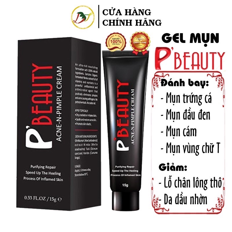 Gel giảm mụn P’beauty 15gram mang đến cho bạn sự tự tin chỉ trong vài ngày