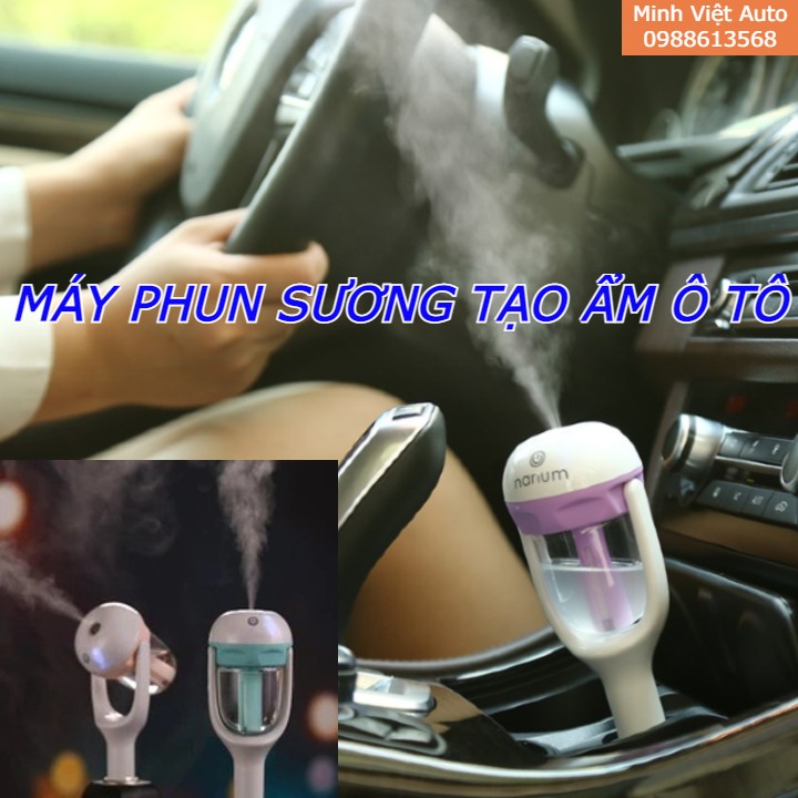 Máy phun sương tạo độ ẩm trên ô tô-Máy khuếch tán tinh dầu tạo hương thơm giảm bụi và vi khuẩn.