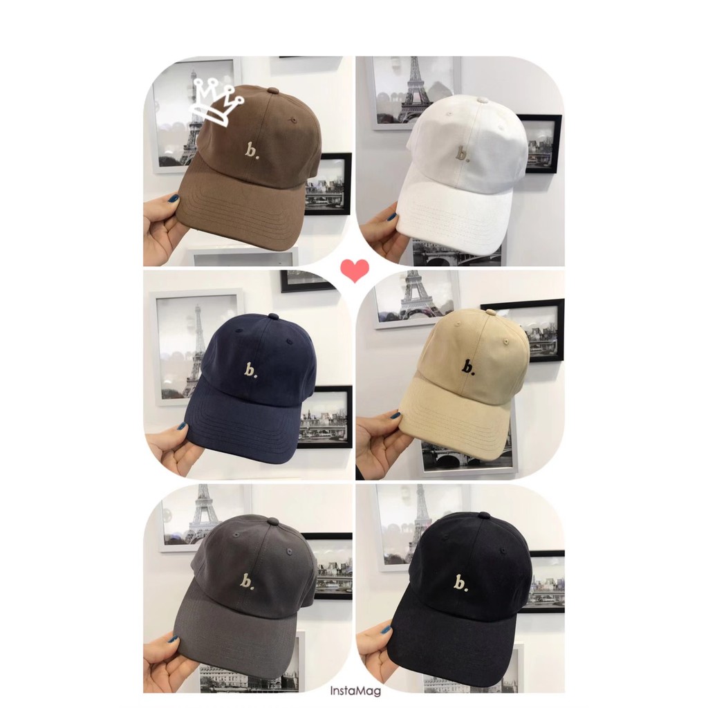 Mũ Lưỡi Trai Thêu Chữ Nhỏ Mũ Lưỡi Trai Hip-hop Mũ Lưỡi Trai Họa Tiết Chữ Thời Trang Hàn Quốc Thu đông