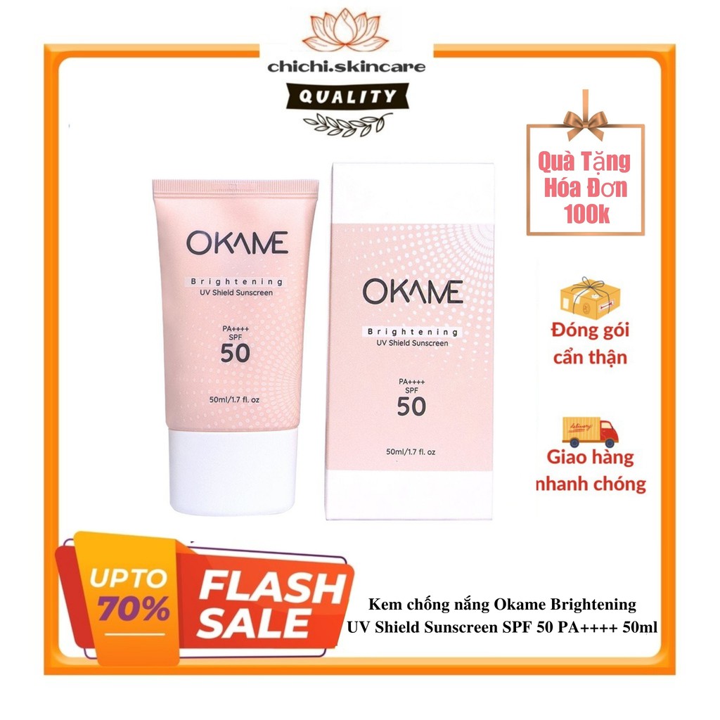 [Mã SKAMLTSM11 giảm 10% đơn 99K] [sẵn] Kem Chống Nắng Okame Brightening UV Shield Sunscreen SPF 50 PA++++ 50ml | BigBuy360 - bigbuy360.vn