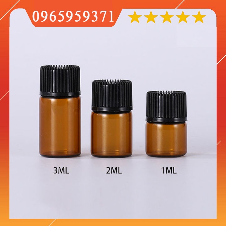 Lọ thủy tinh 1ml, 2ml, 3ml đựng nước hoa, tinh dầu Nguyên liệu làm mỹ phẩm Nguyên liệu làm son handmde <3 Panda Store