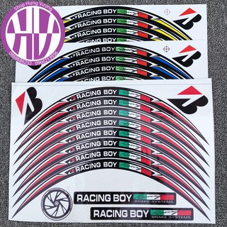 Tem dán vành phản quang RACING BOY