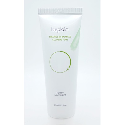 Sữa Rửa Mặt Tạo Bọt Màu Xanh Lá Cây beplain pH-Balanced 80ml | Sữa Rửa Mặt
