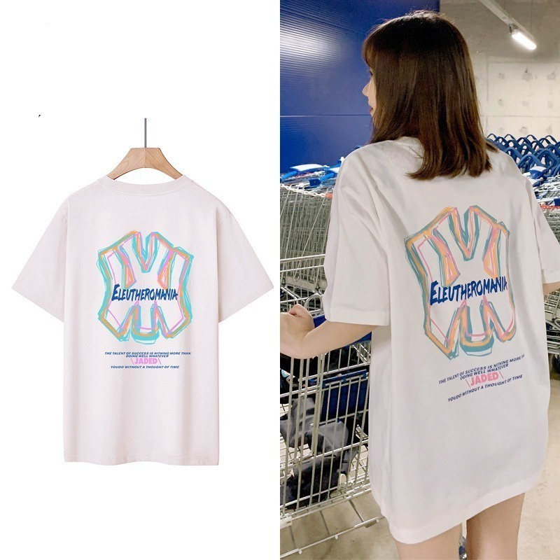 Áo thun NRVP tay ngắn in họa tiết phong cách Hàn Quốc thời trang mùa hè dành cho nam và nữ oversize