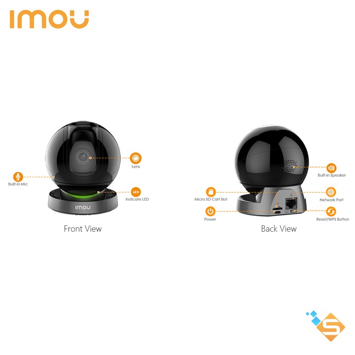 Camera WIFI Xoay 360 Độ Trong Nhà IMOU REX A26LP A46LP 2MP 4MP 4K - Bảo Hành Chính Hãng 2 Năm