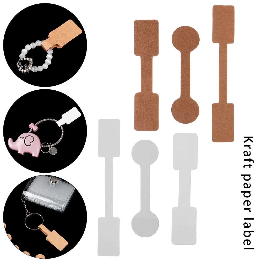 Set 100 Nhãn Giấy Kraft Màu Nâu / Trắng Treo Vòng Tay Trang Sức